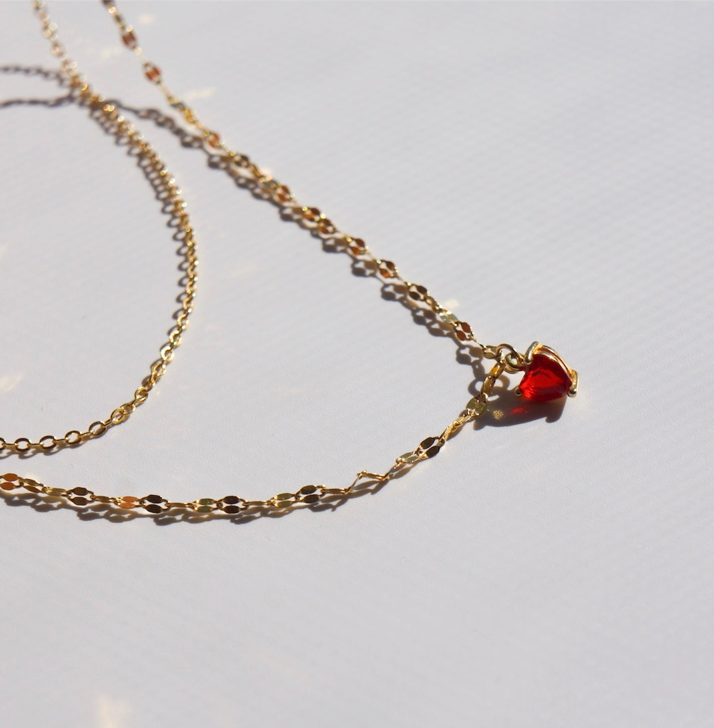 Red Heart Recharge Layering Necklace
