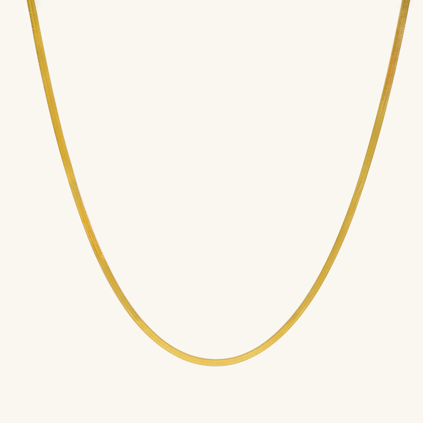 18k Gold Flex Fit Herringbone Necklace - HYMI Exclusive